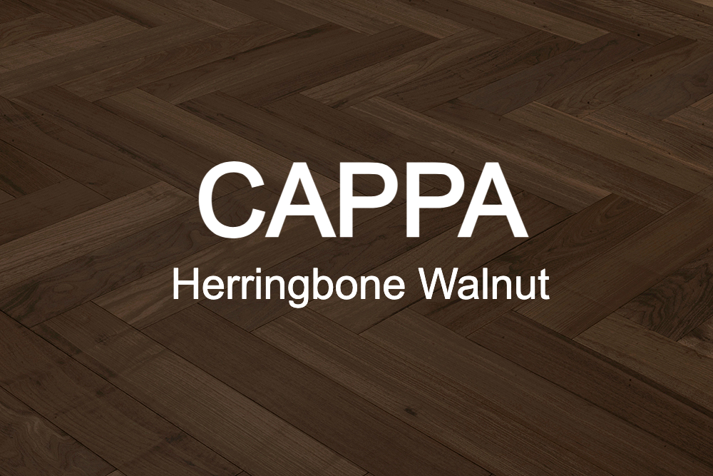 Piso Duela de Ingeniería Línea Walnuts Herringbone Walnut en Estilo Nogal de la marca Cappa