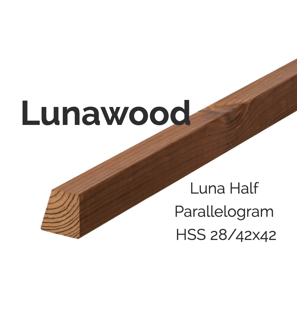 Piso Revestimiento interior y exterior Luna Half Parallelogram HSS 28/42x42 de la marca Lunawood