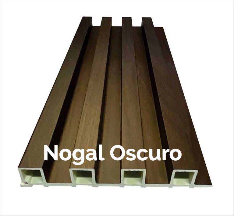 Piso Revestimiento Interior Línea lambrín panel corrugado WPC Nogal Oscuro de la marca Pianovo