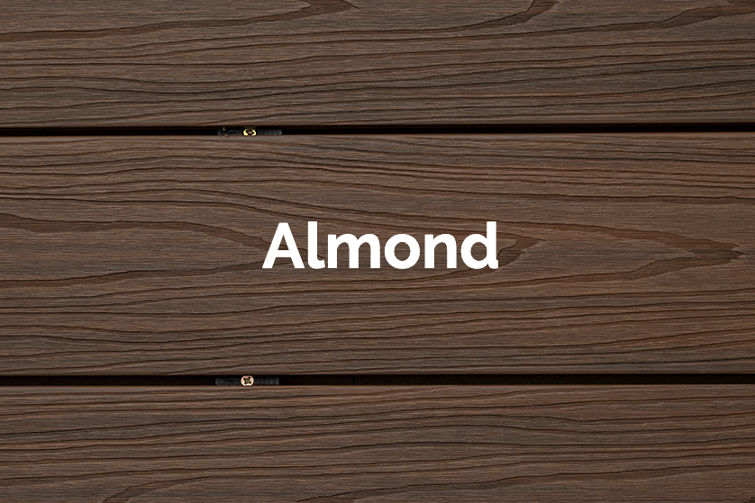 Piso Deck sintético Línea Coextrusión Dual Almond en Estilo Almendro de la marca Vista Deck