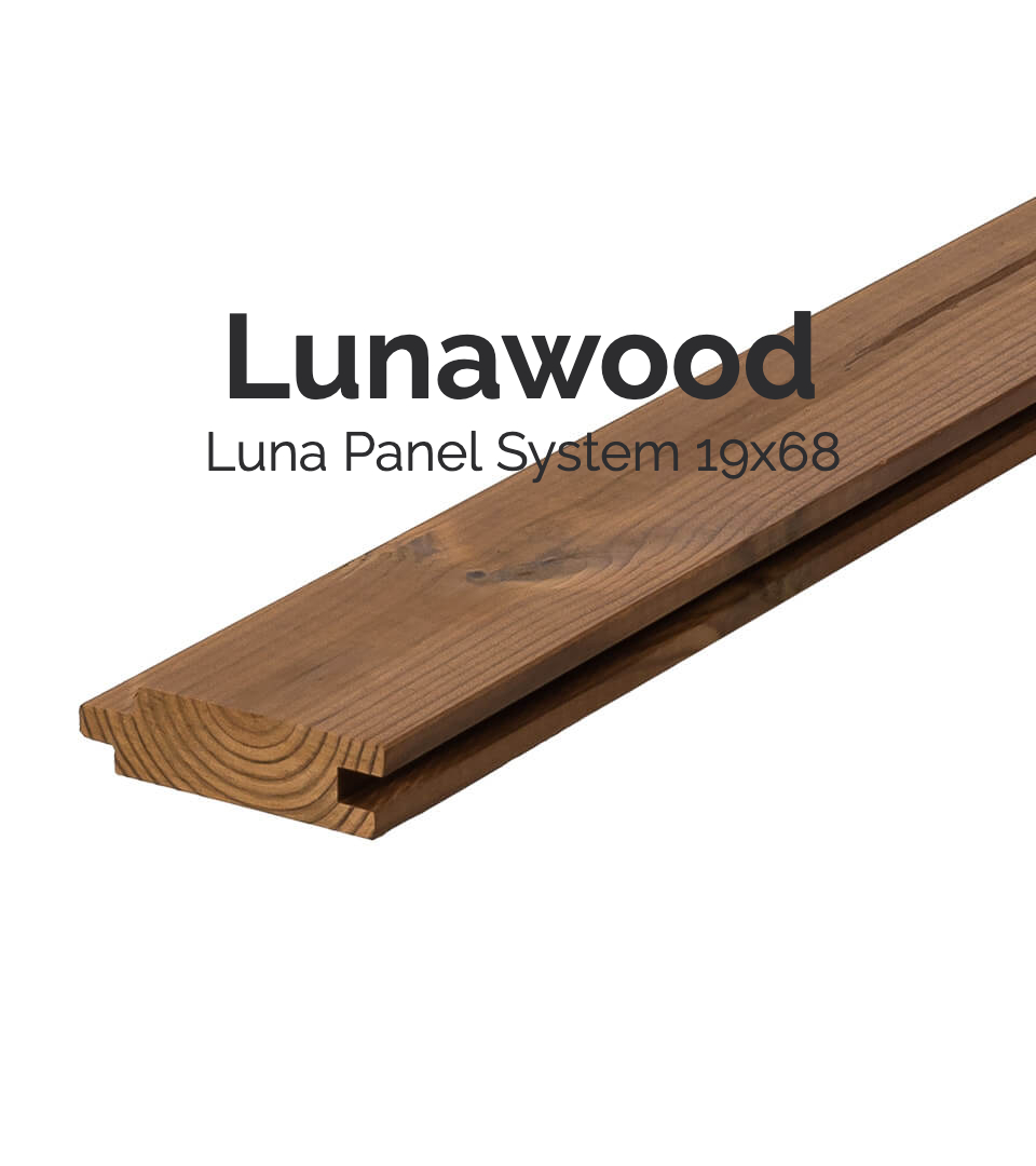 Piso Revestimiento interior y exterior Luna Panel System 19x68 de la marca Lunawood