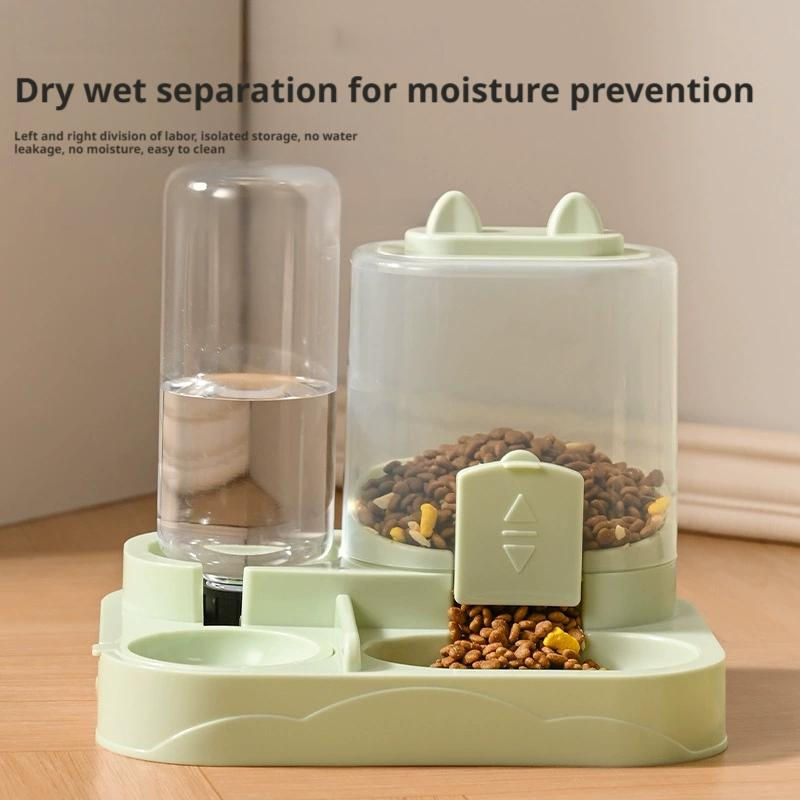 Thumbnail: Automatic Cat Feeder And Waterer All-in-One Pet Food Water Dispenser Large Capac