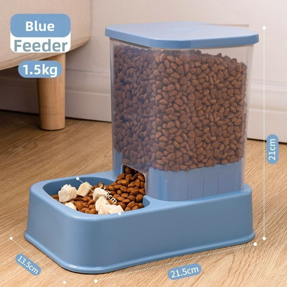1.2L/1.5L Pet Automatic Feeder Plastic 2 Styles Cat Dog Water Dispenser Feeder S