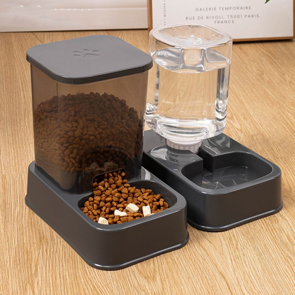 1.2L/1.5L Pet Automatic Feeder Plastic Large Capacity Cat Dog Water Dispenser Fe