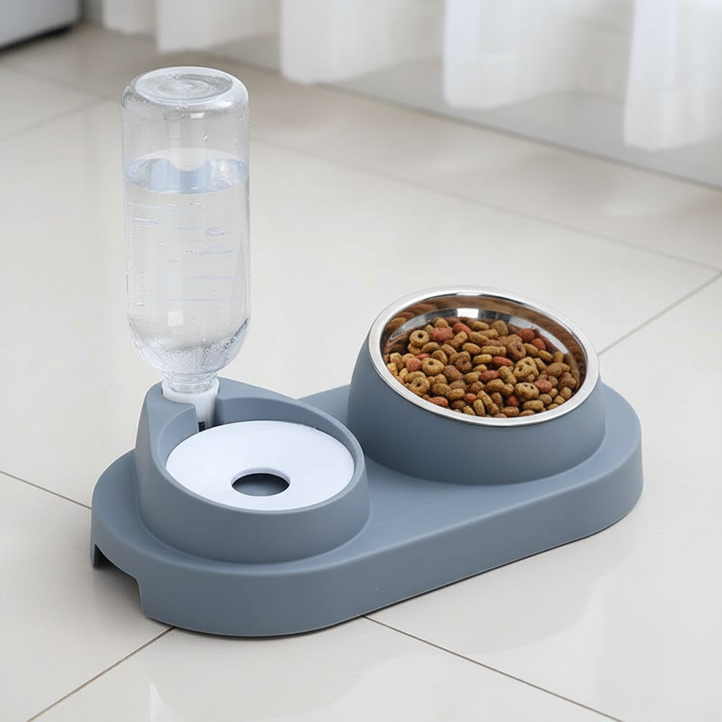 Pet Bowls Automatic Water Dispenser Feeder Cat Dog Food Water Bowl Non-Slip Pet