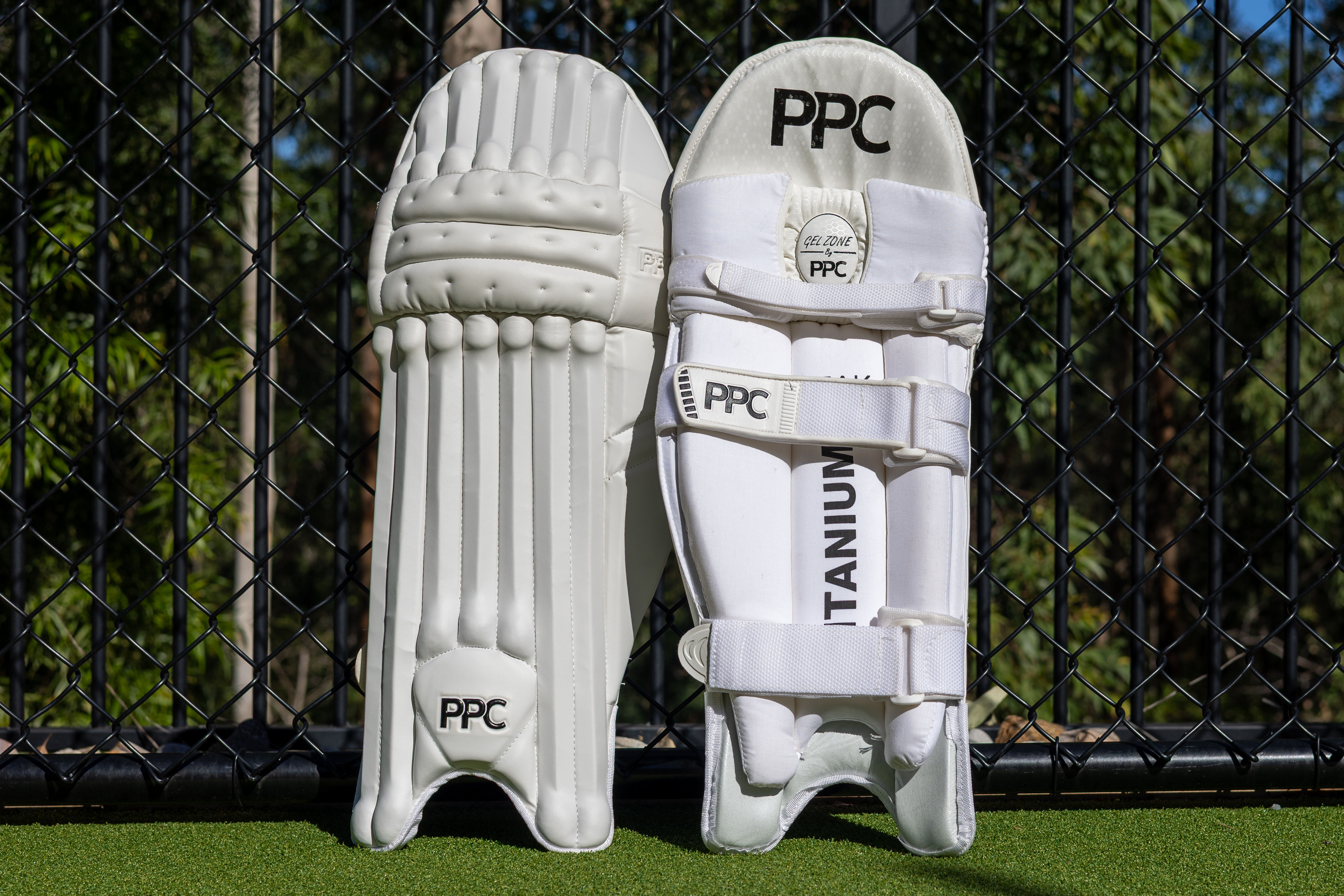 PPC BATTING PADS TITANIUM - WHITE - ADULT ONLY