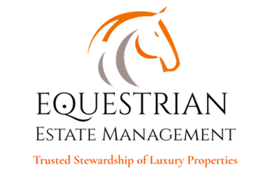 Equestrian Estate Management logo – horse head design