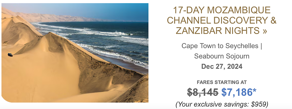17-Day Mozambique Channel Discovery & Zanzibar Nights Cruise