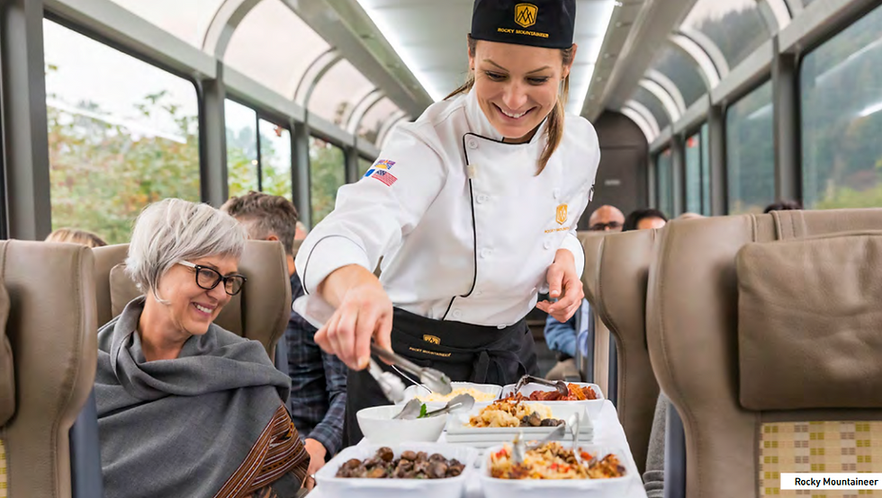 Dinning on the Rocky Mountaineer