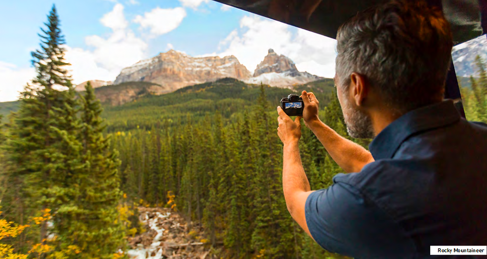 View of the Rocky's from the Rocky's Mountaineer