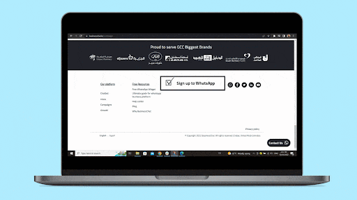 Add an opt-in form in your navigation or footer