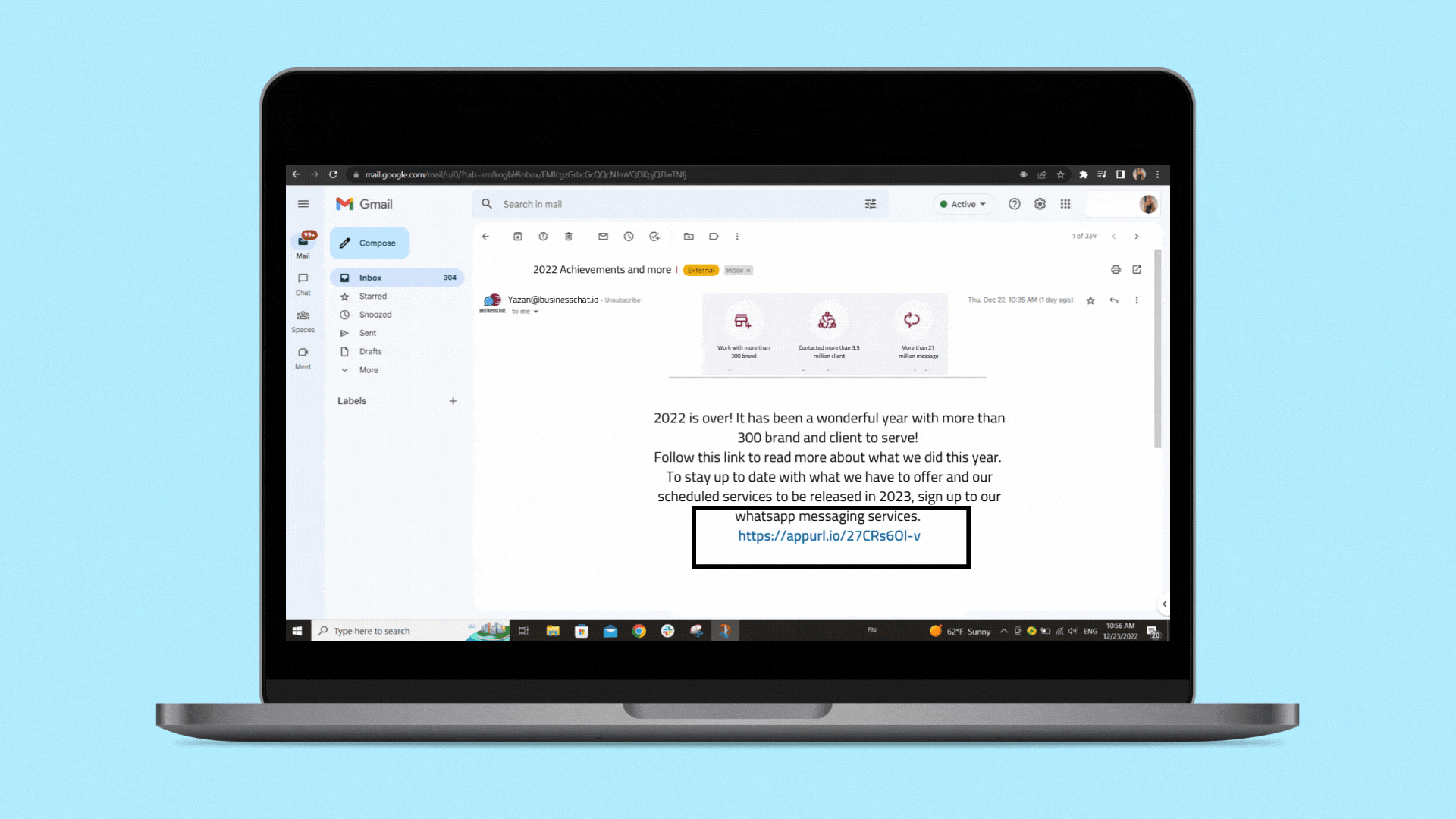 Send opt-in links on your email outreach campaigns