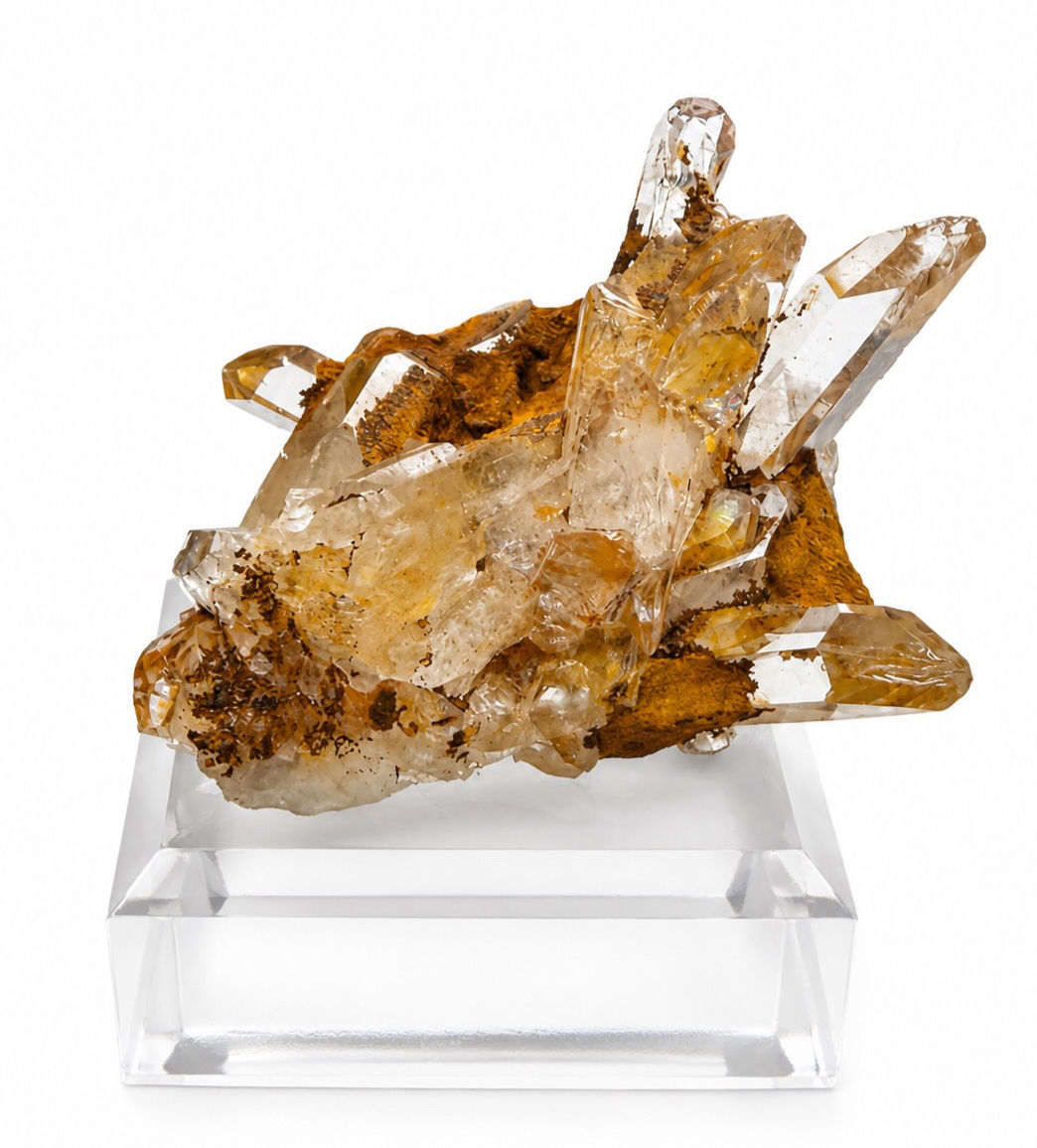 Golden Lemurian Quartz Specimen - Peñas Blancas Mine, Boyacá, Colombia
