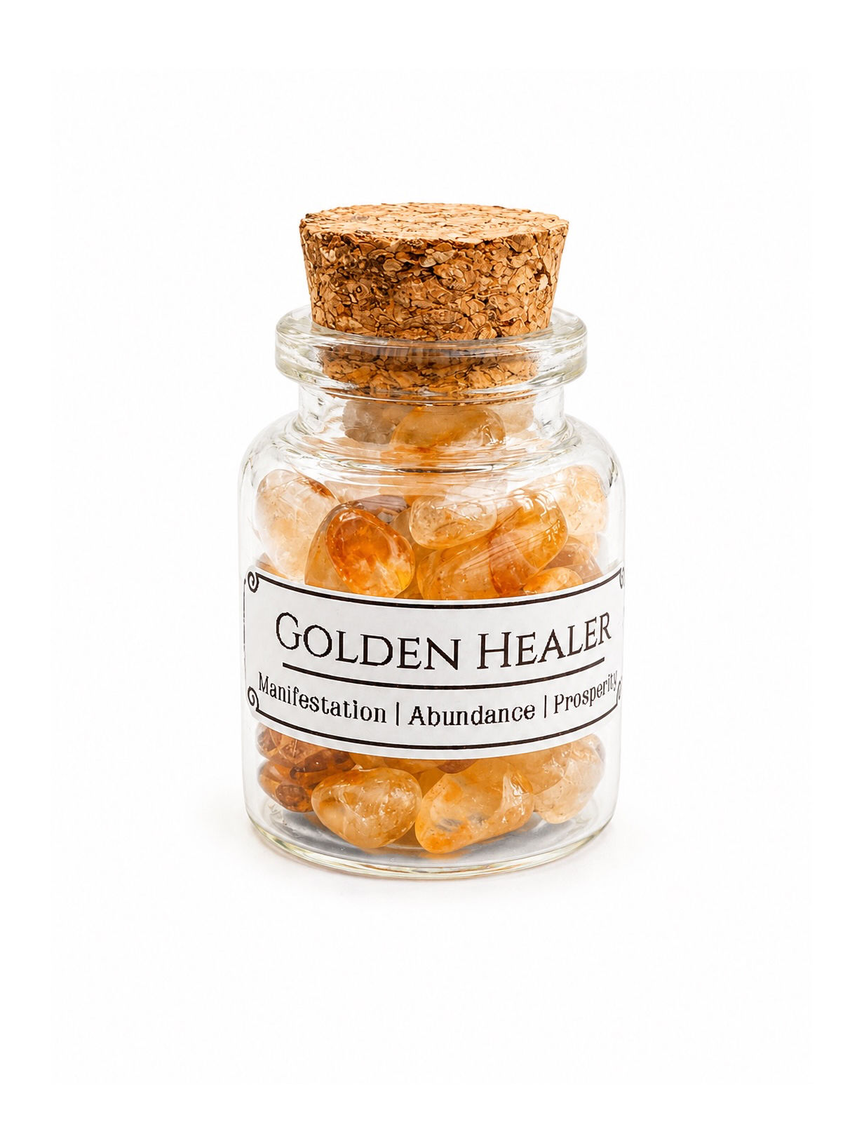 Golden Healer Earth & Energy Crystal Chips Pot