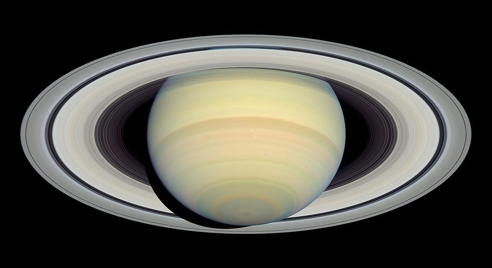 Saturn and its system of rings, acquired by the Cassini probe. Credit: (NASA/JPL-Caltech)