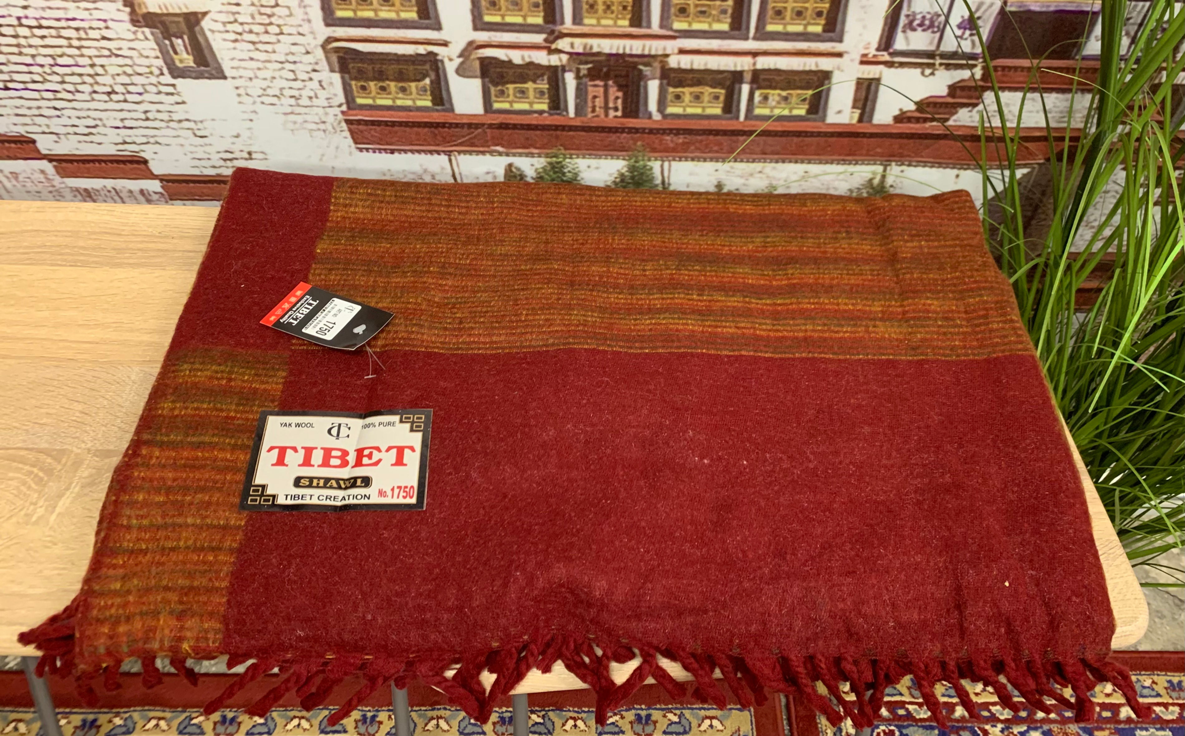 Meditation Shawl - soft and warm (dark red)