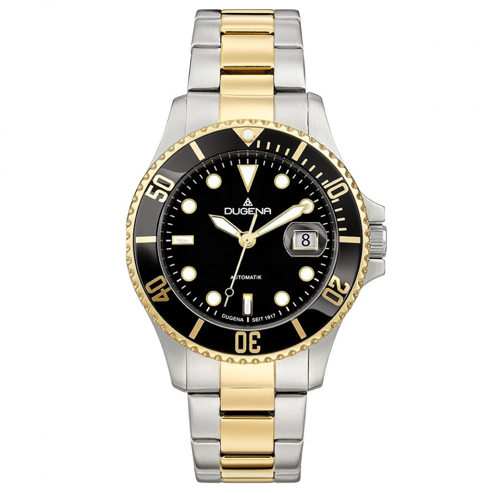 Dugena Diver XL Automatik Schwarz Gold