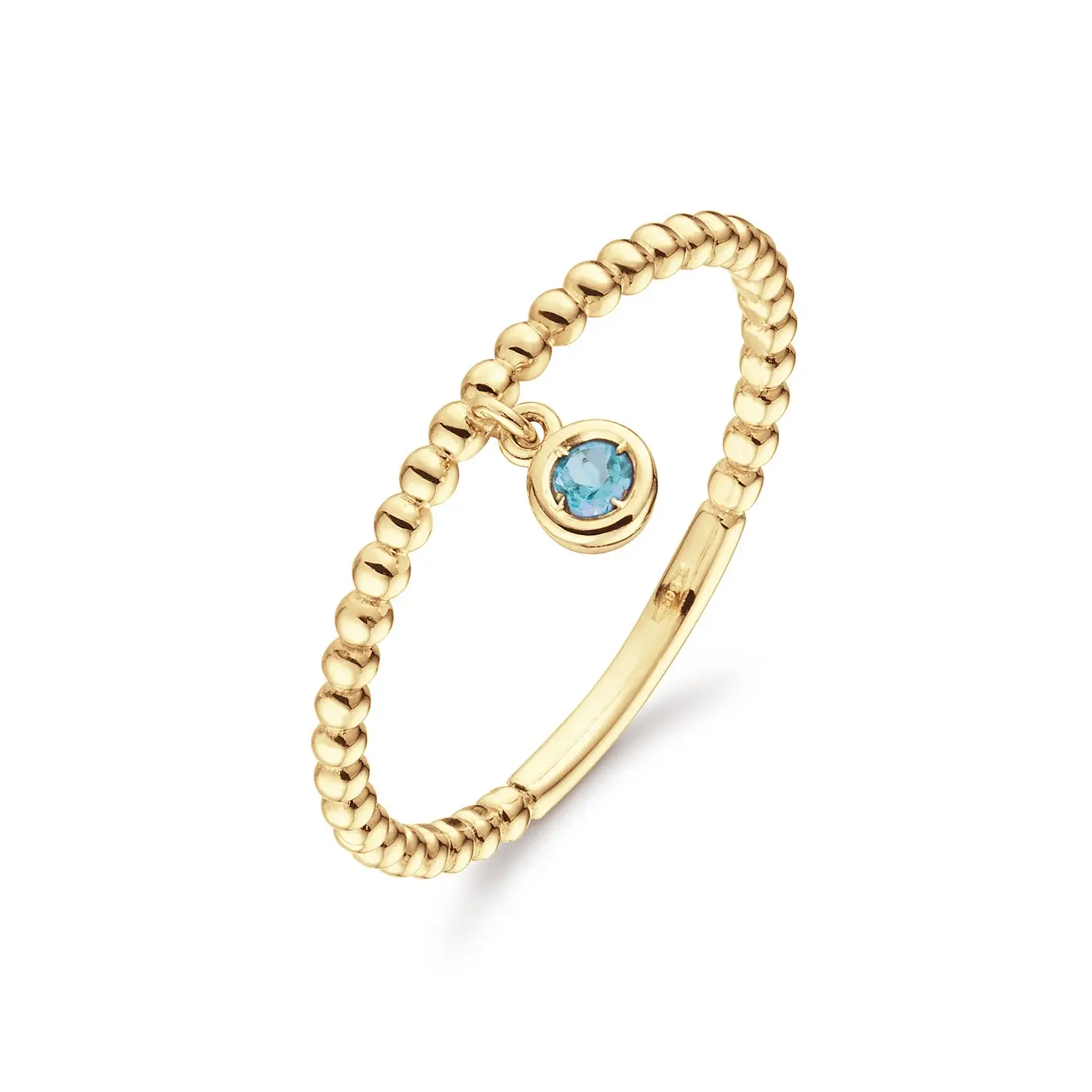 Dangling London Blue Topaz Ring