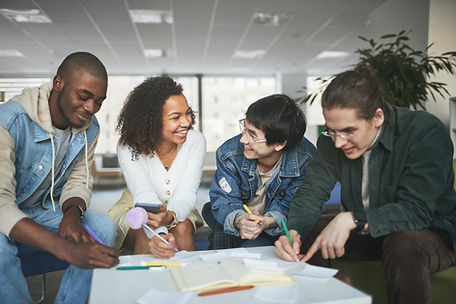 Students discussing Student housing 