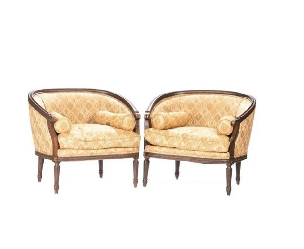 Thumbnail: Pair Vintage Barrymore Chairs