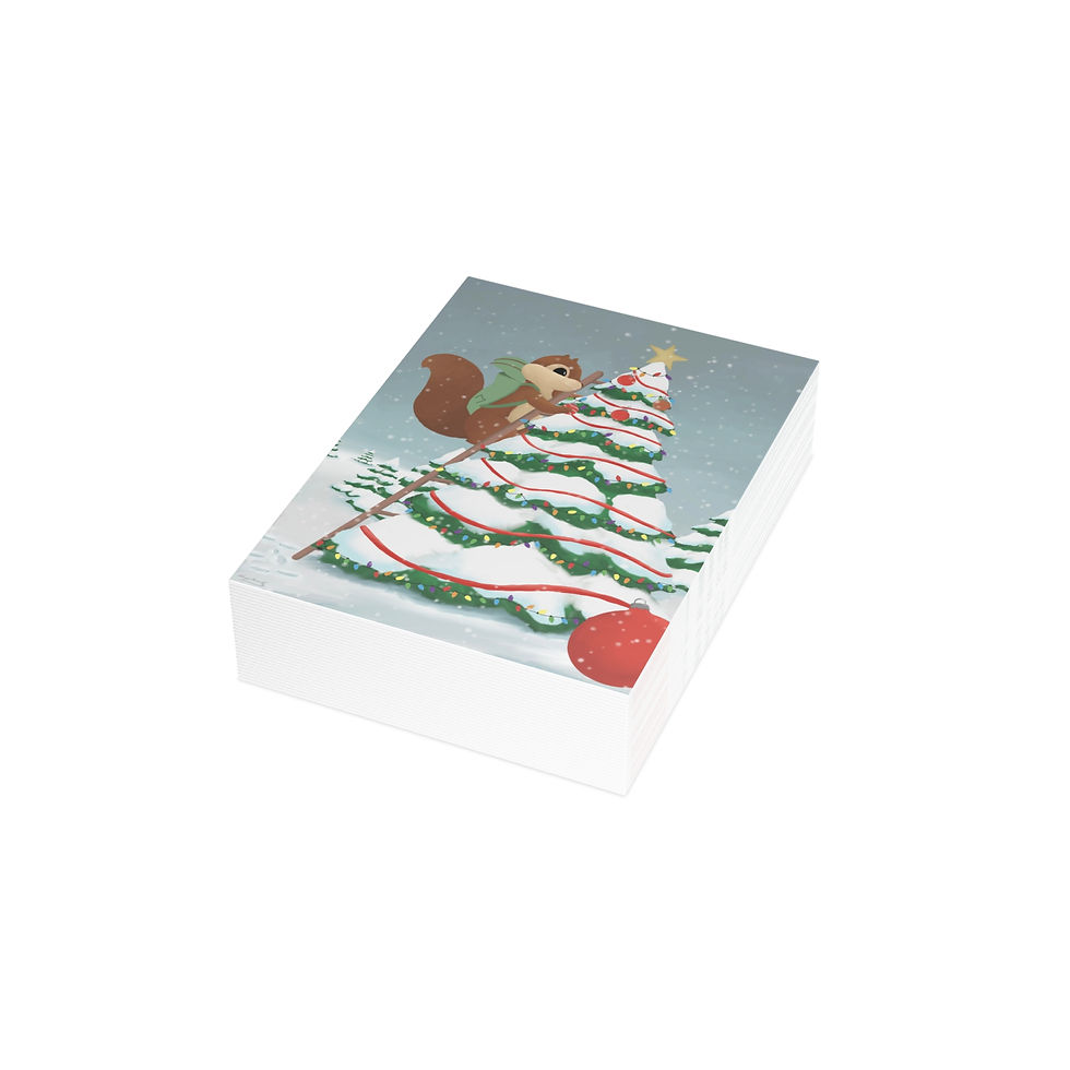 Thumbnail: Postcard Bundles - Squirrel Christmas Tree Adventure Four
