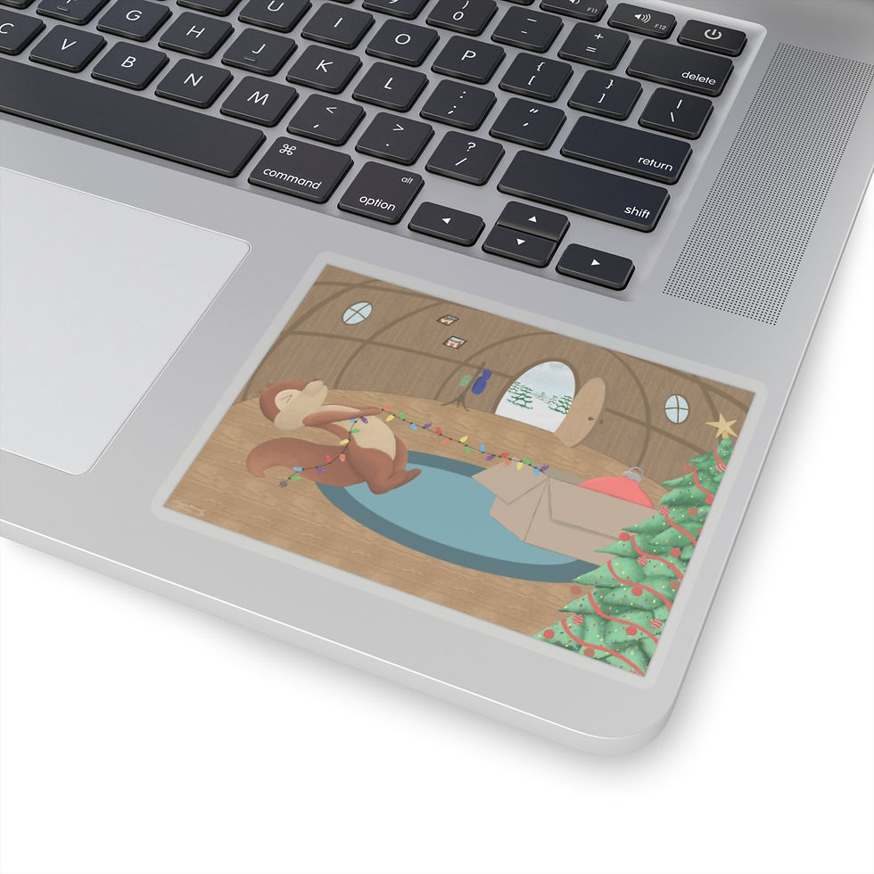 Thumbnail: Sticker Set - Squirrel Christmas Tree Adventure Kiss-Cut Stickers