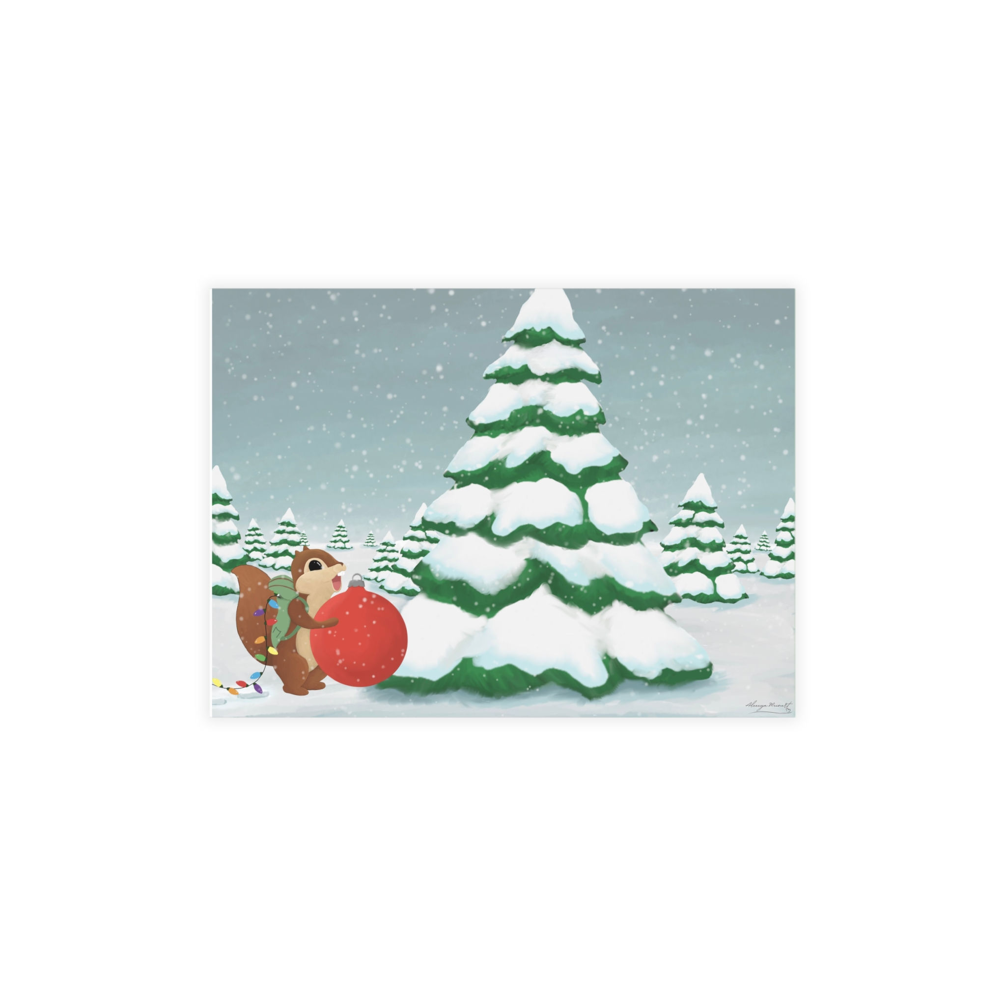 Postcard Bundles - Squirrel Christmas Tree Adventure Three