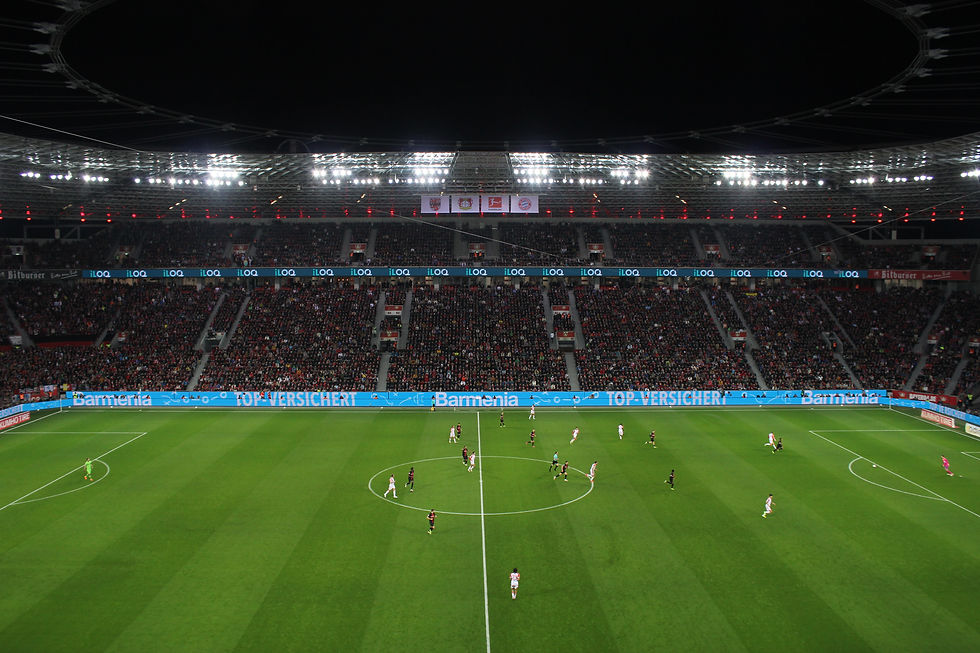Barmenia Bandenwerbung in der BayArena von Bayer 04 Leverkusen