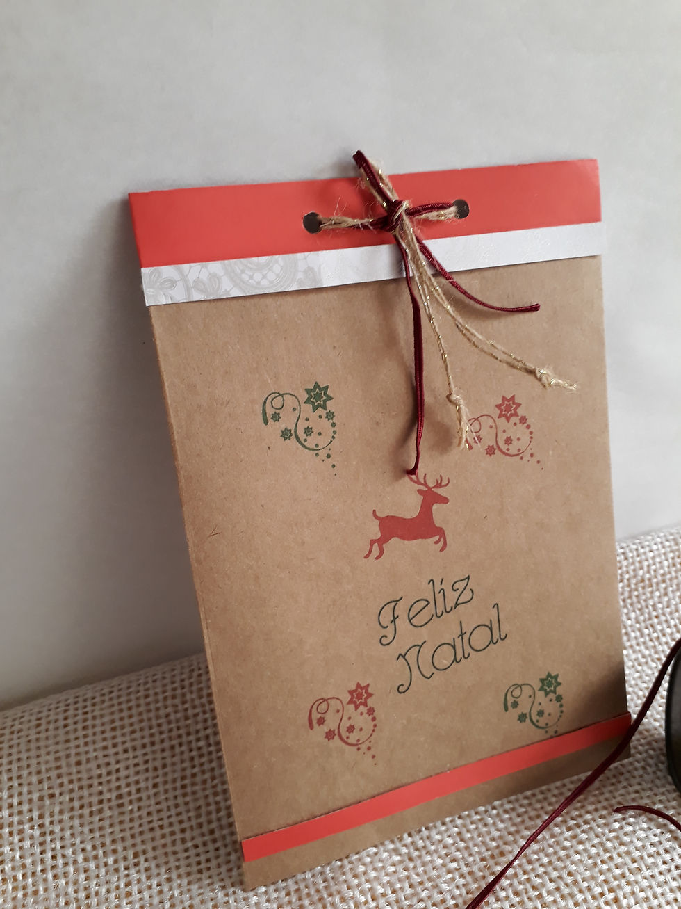 Miniatura: Saquinho em papel kraft  - "Tempo de celebrar"
