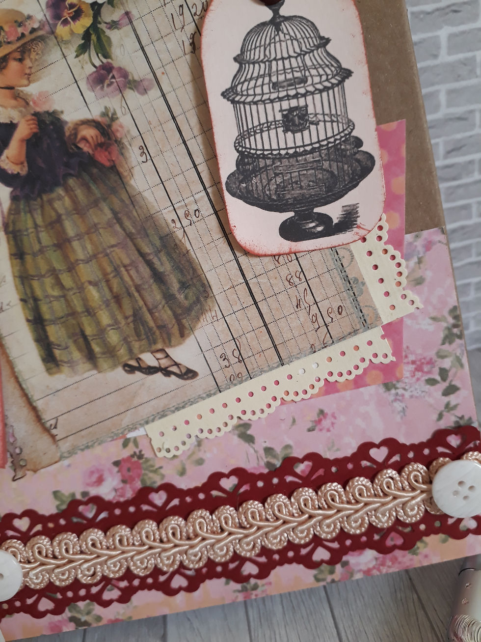 Miniatura: Caderno/Diário em scrap - "Para encantar..."