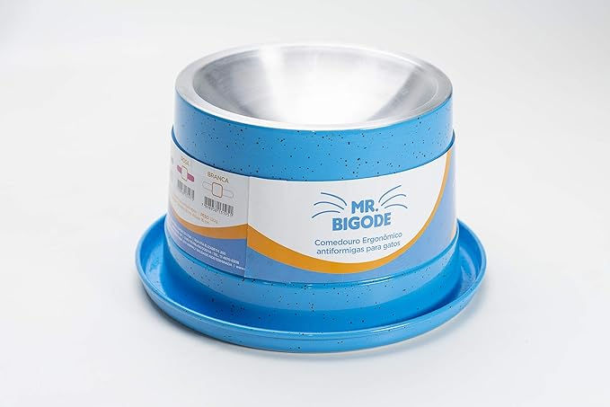 Miniatura: Comedouro Ergonômico NF Pet Mr. Bigode Antiformigas Gatos