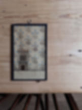 folk art souvenir series, block printed pattern, antique passpartout style