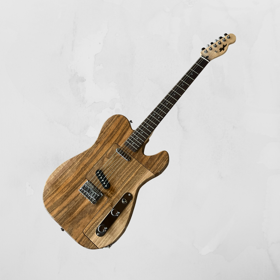 Thumbnail: MagTone Classic-T modulare Telecaster Nussholz – Schrägansicht mit Twang King Modul