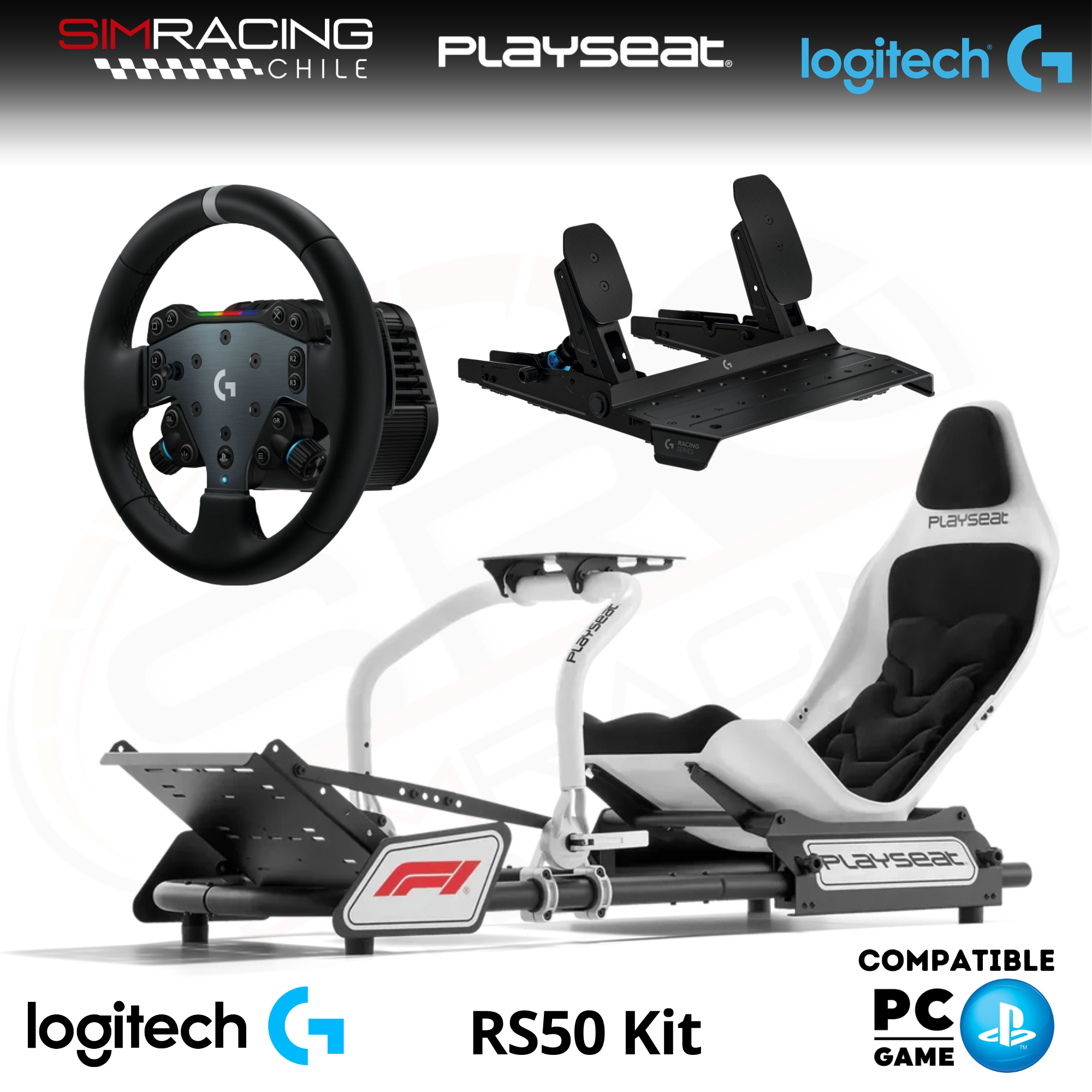 Kit Playseat Formula Instinct con Logitech G RS50 Direct Drive