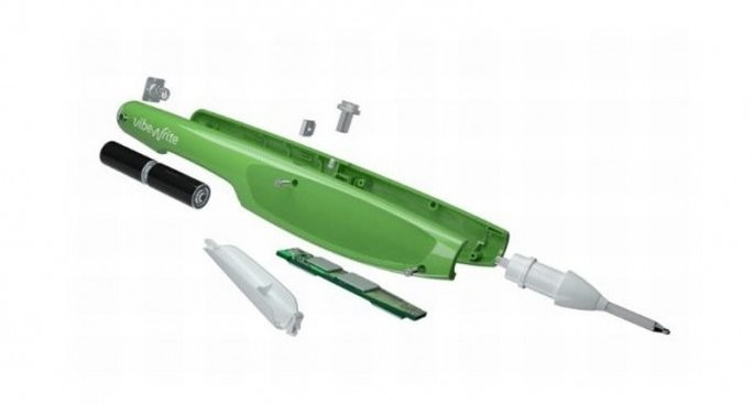 Technical Rendering about the VibeWrite Learning Pen.