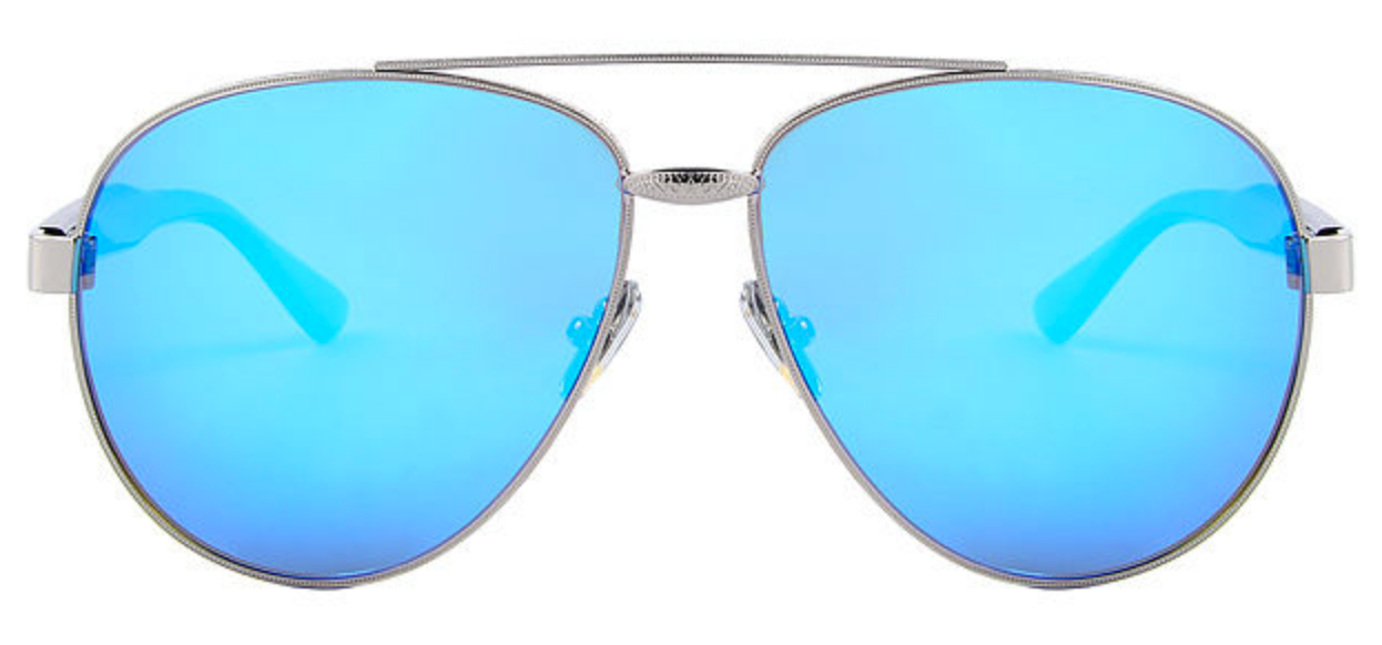 Occhiali da sole stile Aviatore UV 400 multicolore in plastica