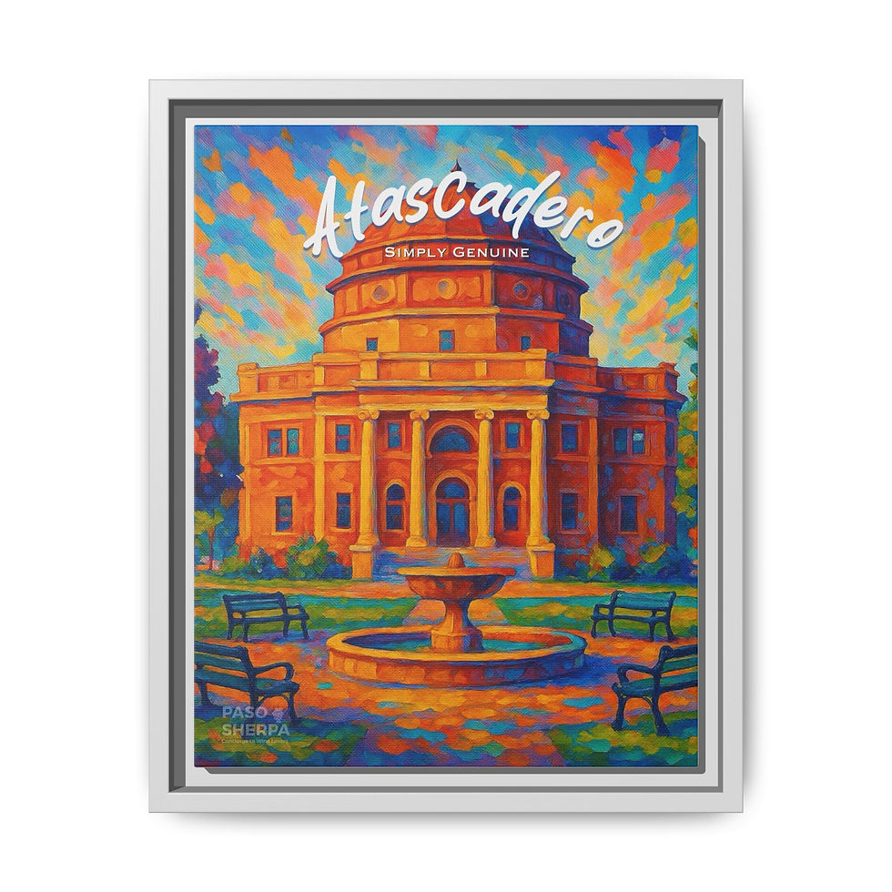 Thumbnail: Atascadero - Framed Art Print - Vibrant Atascadero Canvas