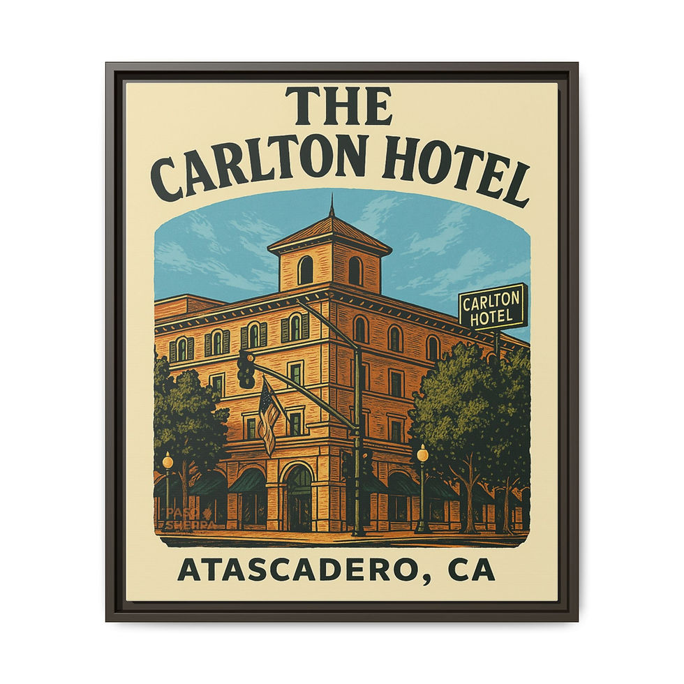 Thumbnail: Atascadero - Framed Art Print - Vibrant Atascadero Canvas
