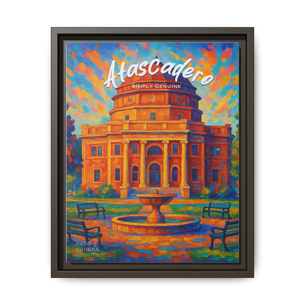 Thumbnail: Atascadero - Framed Art Print - Vibrant Atascadero Canvas