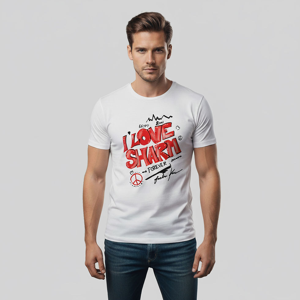 Thumbnail: I Love Sharm | Unisex organic cotton t-shirt