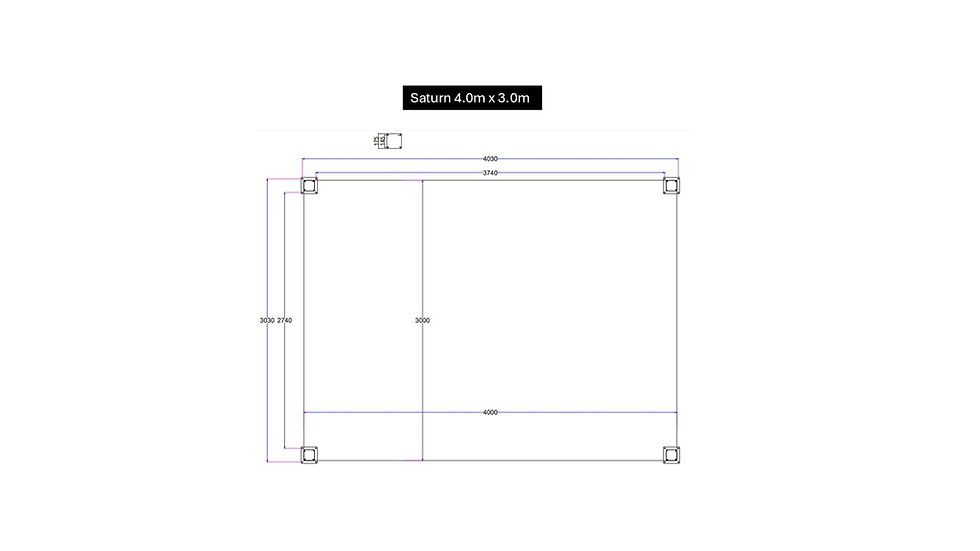 Thumbnail: Saturn 4m x 3m Aluminium Pergola - Grey