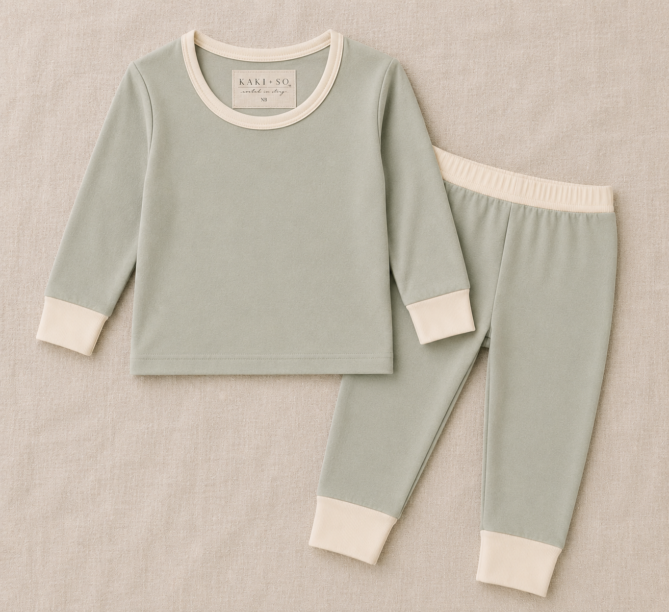 The Pajama Set - Sage + Cream