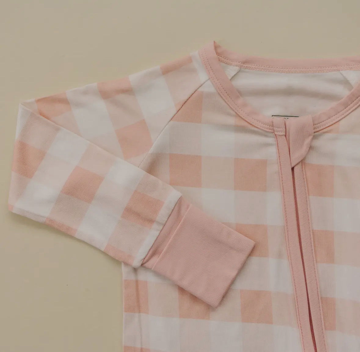 Pink Gingham Pajama Sleeper