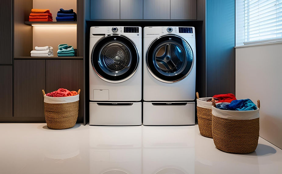 High-Efficiency Washer and Dryer