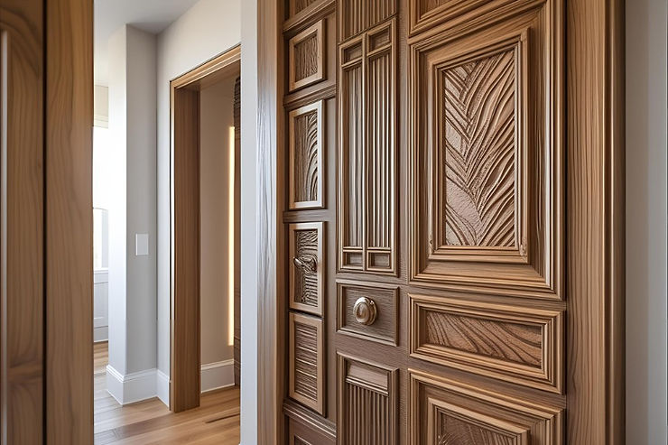 Textured and Paneled Doors for Added Depth