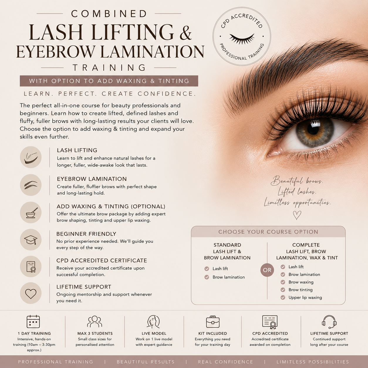 Combined Lash Lift & Brow Lamination Course