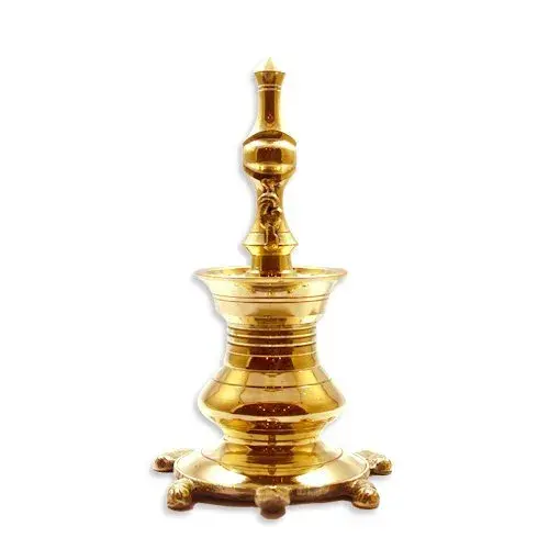 Kerala Vastu Vilakku Oil Lamp, Vastu Items for Home for Good Luck, Golden Color