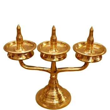 Brass Kerala Kavara Vilakku – Original Handmade Oil Lamp for temples