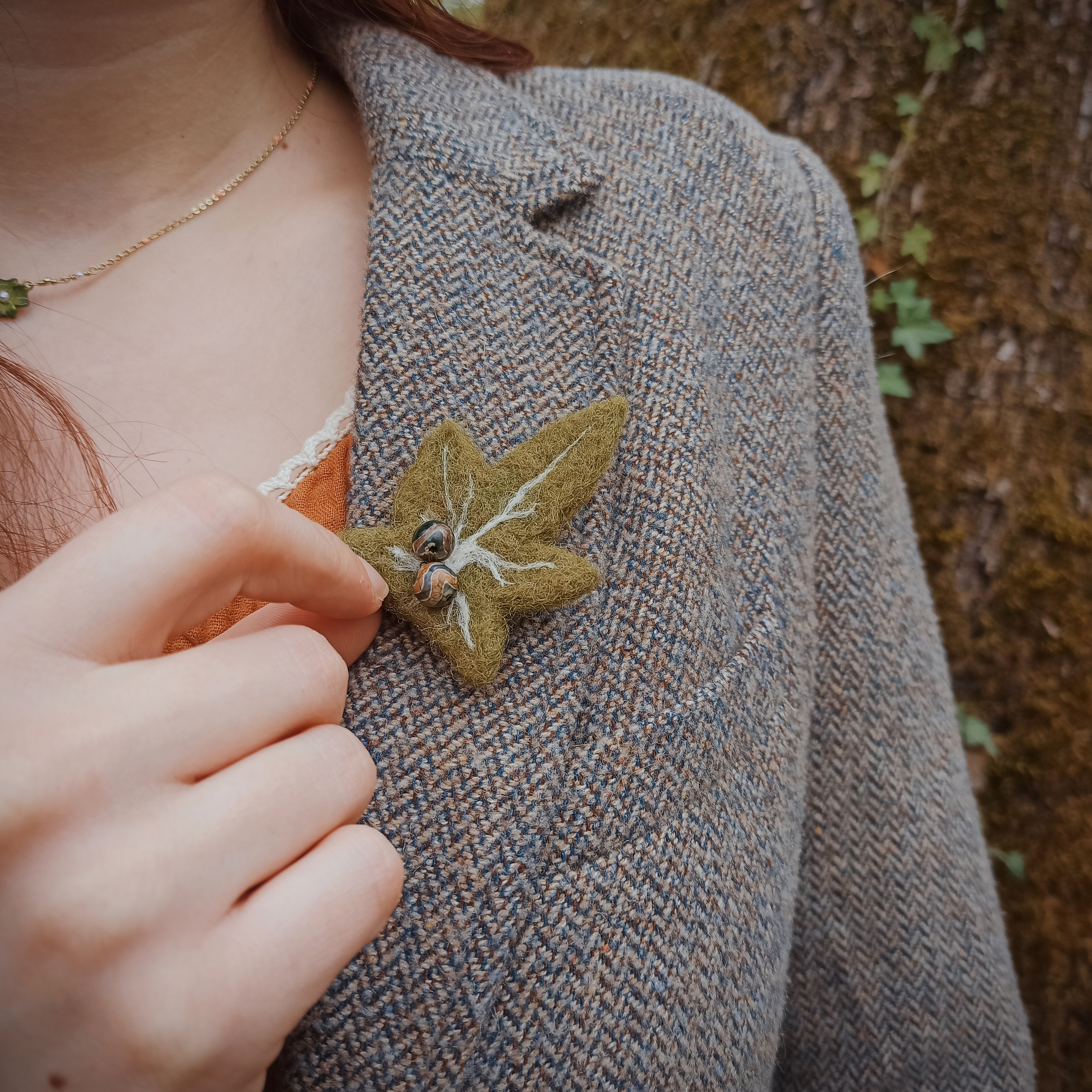 Broche Feuille de Lierre