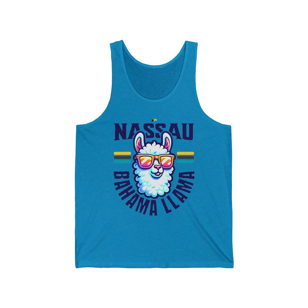 Thumbnail: Bahamas Souvenir Gift : Nassau Bahamas Bahama Llama Unisex Bahamas Tank Top